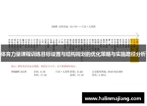 体育力量课程训练目标设置与结构规划的优化策略与实施路径分析